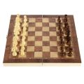 OYPFXMI 3 in 1 Wooden Chess and Checkers Set for Kids and Adults for Travel Portable Folding Beginner Chess Set. 