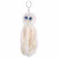 Fluffy Keychain Octopus Shape  and cat Ear key tag Fur Ball Key Chain Rings fur ball keytag. 