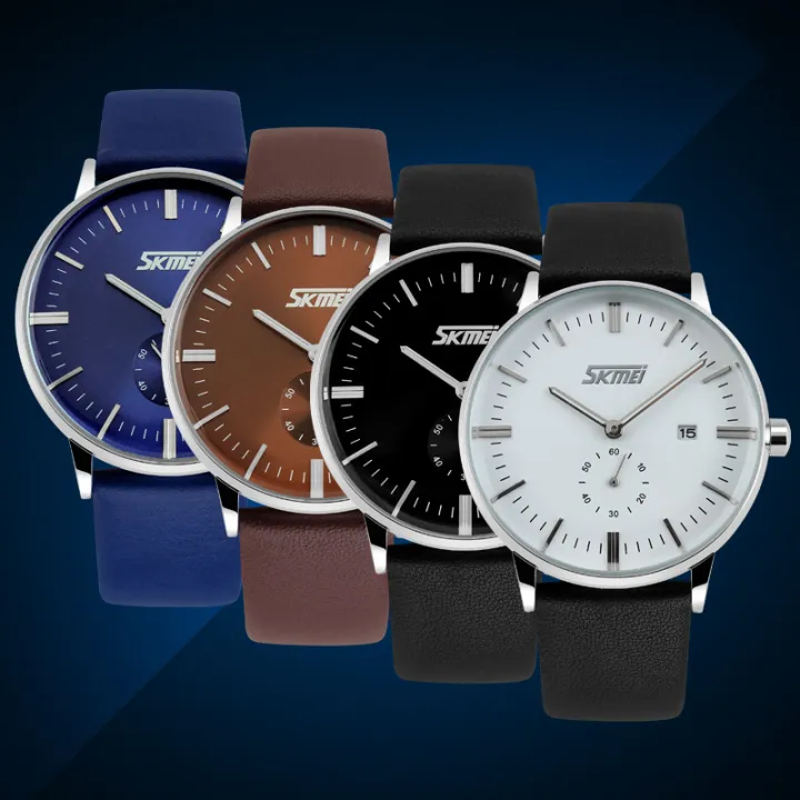 Skmei%20Watch%209083%20Men's%20Blue%20Dial%20Casual%20Quartz%20Watch%20White%20-%20Image%203