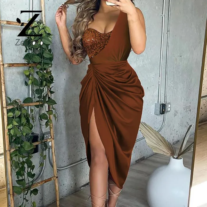 Zentora%20Bodycon%20Dress%20Single%20Shoulder%20Slit%20Off%20Shoulder%20Formal%20Dress%20-%20Image%204