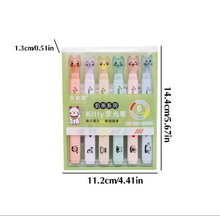 6Pcs/Set%20Cute%20Cartoon%20Cat%20Paw%20Highlighter%20Fluorescent%20Marker%20Pen%20Student%20Art%20Drawing%20Doodling%20School%20Office%20Kawaii%20Stationery%20-%20Image%207