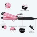 3 Barrels Hair Curler - Curling Iron Wand 25mm Mermaid Hair Waves with 2 Adjustable Temperature Control, Quick Heating Iron Curling Tongs for Long or Short Hair Styling. 