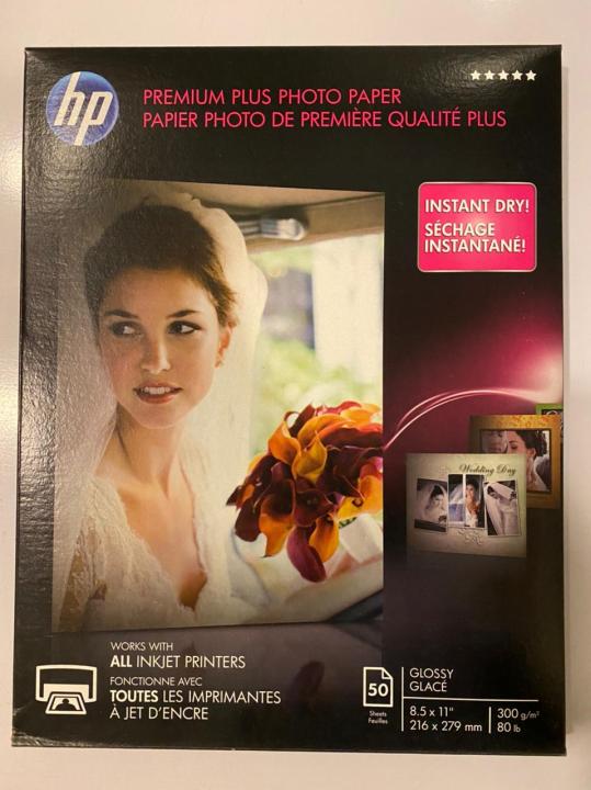 HP Premium plus photo paper (8.5" x 11")