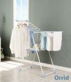 Cloth Rack Adjustable and Comfort Clothes Drying Stand | Folding Rack with Stand Space Saving | Portable and Foldable Drying Rack, Ideal for Small Areas - White. 