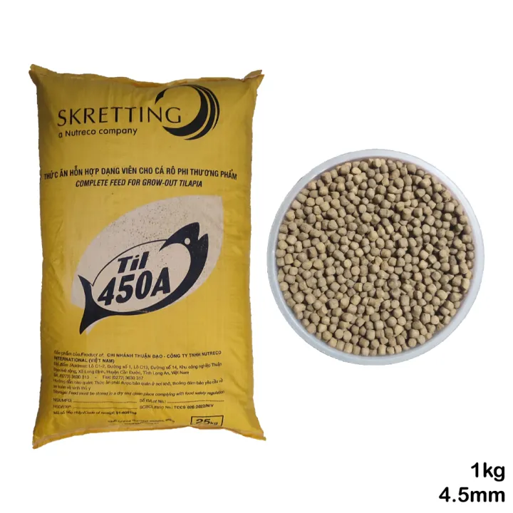 SKRETTING Til-450A (Repacked) 4.5mm High Protein Fish Food Aquarium Fish Tank Til 450A Fish Feed