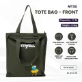 MYSU Heavy Duty Brown Eco Friendly Large Canvas Tote Bag with Zipper - 14.5 inches (L) * 3 inches (W) * 16 inches (H) - Holds up to 15kg. 
