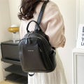 IELGY backpack women's all-match korean style fashion large-capacity casual lychee pattern backpack. 
