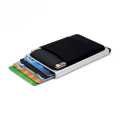 Slim Aluminum Smart Wallet With Elasticity Back Pouch ID Credit Card Holder Mini RFID Wallet Automatic Pop up Bank Card Coin Case. 