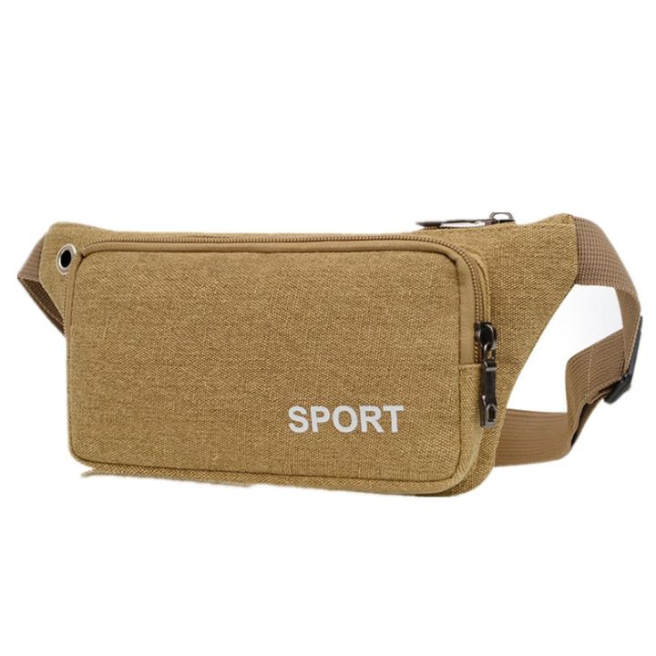 SHYAA%20New%20Fashion%20Men's%20Canvas%20Waist%20Bag%20New%20Large%20Capacity%20Mobile%20Phone%20Zero%20Wallet%20Women's%20Running%20Small%20Waist%20Bag%20khaki%20-%20Image%203