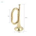 Solid Copper and Brass Bugle Blowing Bugle Signal Musical Instrument with Mouthpiece Cavalry Trumpet Scout Bugle for Beginner Orchestra Kids. 