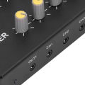 Audio Amplifier Mixer, DC5-12V 10 Channel Stereo Mixer Good Isolation with Power Cable for Home Theater. 
