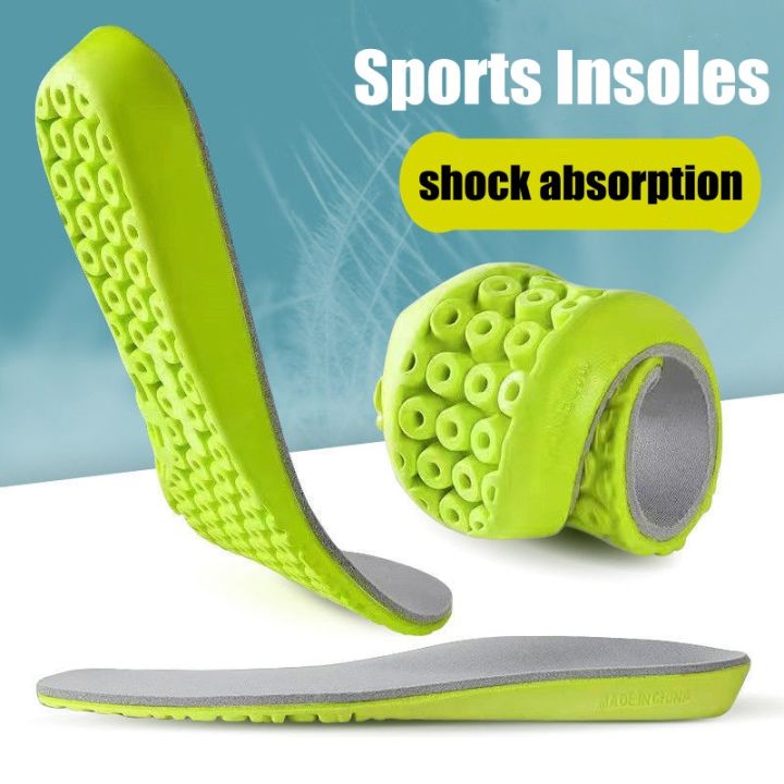 1Pair Sports Insoles High Elastic Comfortable Anti-slip Shock Absorption Women Men Sneakers Soft Sole Shoe Pads