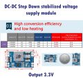DC-DC 12V to 3.3V Step Down Stabilized Voltage Converter Module Supply Converter Output 3.3V Mini DC DC. 