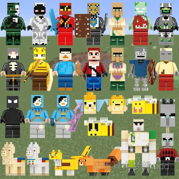 %E3%80%90New%20Arrivals%E3%80%91Compatible%20with%20LEGO%20Minecraft%20Minifigures%20Looters%20Ancient%20Guardians%20Gloopers%20Skeletons%20Building%20Blocks%20Assembly%20Toys%20-%20Image%202