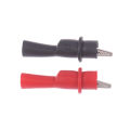 2pcs Multimeter Push On Alligator Clip P2008 Inline 2mm Probe Insulated Crocodile Clamp For Electrical Test Probes XUANTING. 