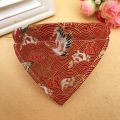 A Fashion Handmade Pet Triangle Towel Dog Saliva Towel Cat Japanese Style Wind Scarf Scarf Jewelry Pet Supplies. 