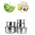 5 Pcs Stainless Steel Stock Pot with Lid One Set Food Saver , Steamer & Food Container Cooking Tools Cookware Kitchen Accessories. 