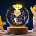 3D Moon Glass Globe Ball Solar System Galaxy Saturn Spheres Home Ornament Interior Room Decoration Crystal Spheres Night light. 