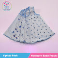 Newborn Baby Frocks 06Pcs 100% Cotton Hospital Pack. 