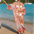 Yfashion 100% Polyester Beach Cover Up Sexy Cardigan Loose Vacation Dress Seaside Bikini Cover Up. 