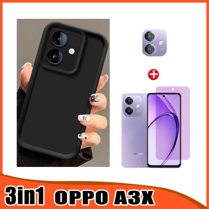 3In1%20Oppo%20A3X%20TPU%20Silicone%20Phone%20Case%20for%20Oppo%20A5i%20A5%20A3X%20Ceramic%20Frosted%20Film%20+%20Lens%20Film%20-%20Image%205