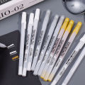 1/3PCS Silver Gold White Gel Pen set Highlight Paint White Marker Pen 0.8mm Fine Tip Refill Rod for Student Drawing Art Writing Supplies. 
