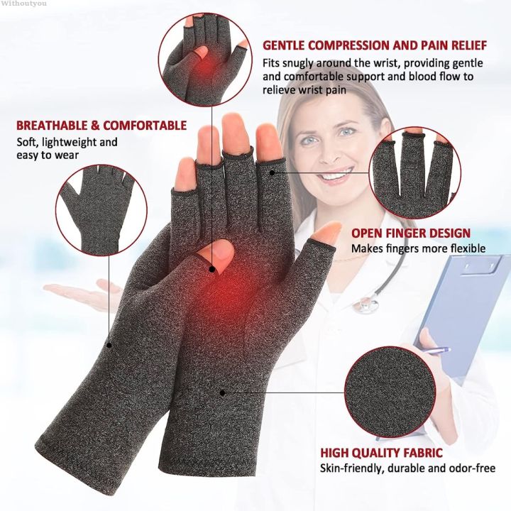 Withoutyou Pain daily computer typing gloves without fingers, carpal ...