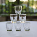 Lucky Glass 6pcs Set 45ml Clear Shot Glass Glassware Hotel & Home Use. 