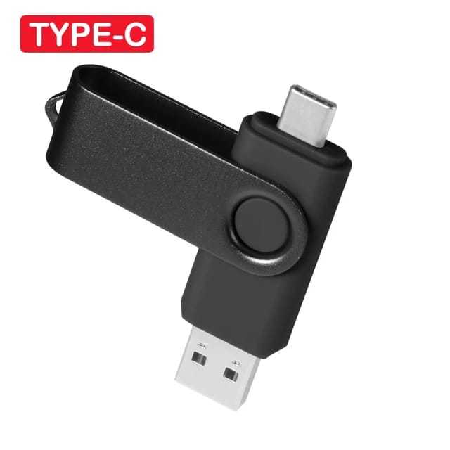 2 in 1 TYPE-C for Mobile phone USB Flash Drive 64GB Rotatable Black Memory Stick Green Pen Drive Red Pendrive Blue U Disk