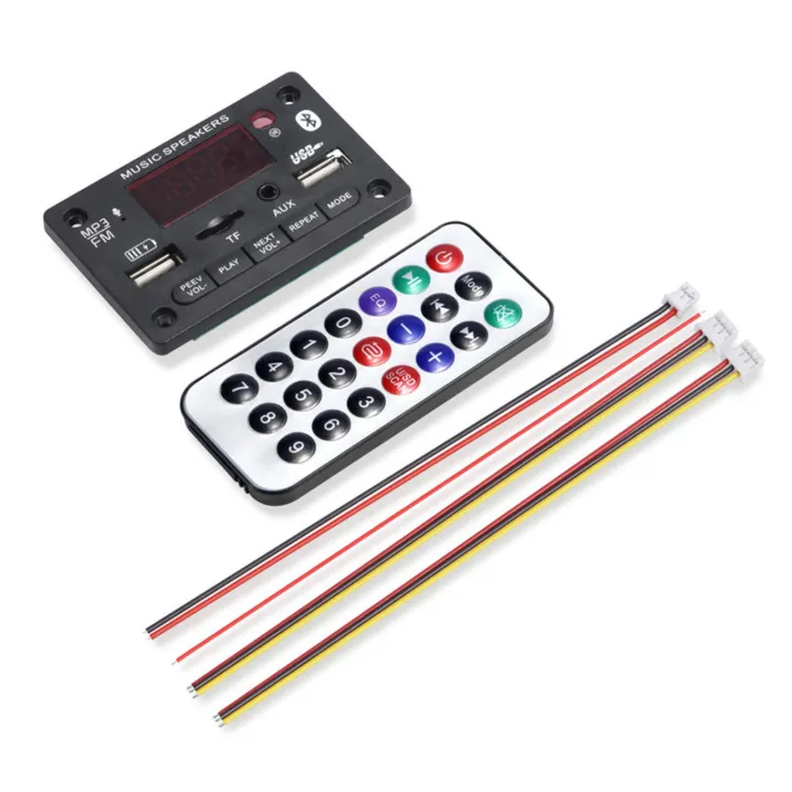 Bluetooth%205.0%20MP3%20Decoder%20Board%20Amplifier%20Audio%20Player%2012V%20DIY%20MP3%20Player%20Car%20FM%20TF%20USB%20AUX%20Remote%20Module%20-%20Image%202