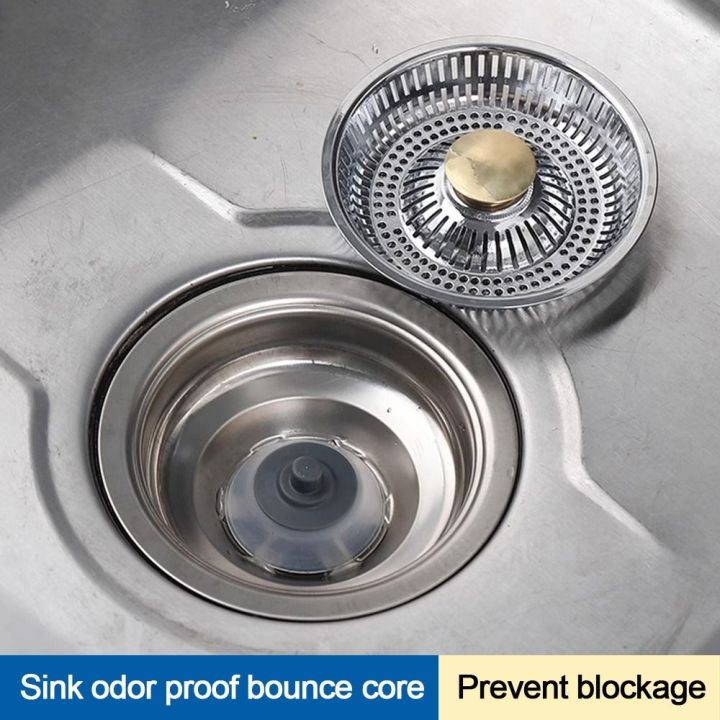 Durable Anti Clog Kitchen Sink Strainer Floor Drain Plug Hair Clean Up Drain Filter Food Catcher Tools Anti-blocking Mesh Trap