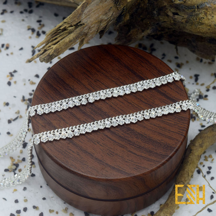 BOOM%20Silver%20Plated%20Traditional%20BB%20Type%20Indian%20Style%20Anklet%20Padasaram%20Foot%20Jewelry%20Payals%20Kolusu%20With%20Hanging%20Type%20White%20Stone%20for%20Women%20-%20Image%203