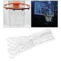 2xDurable Basketball Hoop Net Heavy Duty Night Glow 12-Loop Mesh White. 