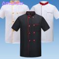 Chef Coat Summer Chef Uniform Short Sleeve Stand Collar Stain-resistant Cook Kitchen Restaurant Top Breathable Loose Fit for Chef Shirt. 