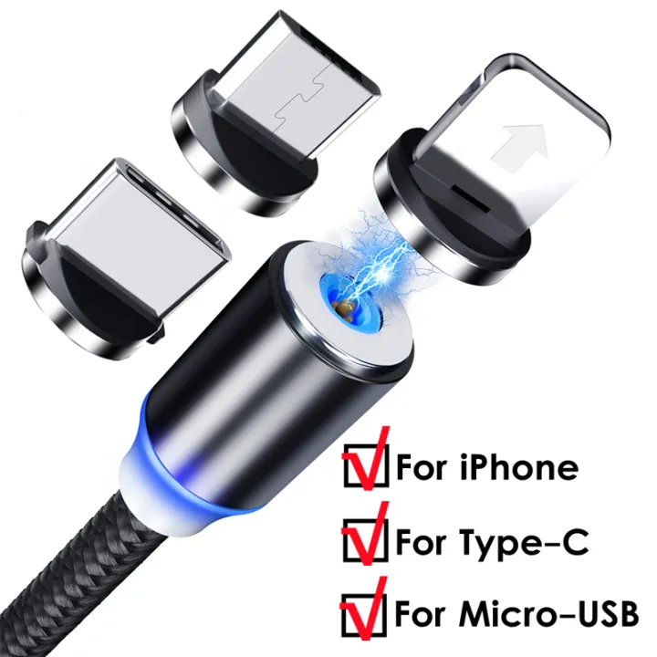 Magnetic%203A%20Fast%20Charging%20Micro%20USB%20Type%20C%20Cable,%20Charger%20for%20iPhone,%20Huawei,%20Samsung%20-%20Image%202