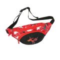 Kids Boys Girls Waist Bag, Stylish Cartoon Dinosaur Fanny Pack Crossbody Purse for Outdoor Activities Red. 