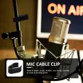 10pc Cable Mic Organizer Clampclipholder Accessories Stand Storage Home Clamps Microphone Cord Fixer Black Clips Studio Boompole. 