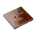 Mahogany 13 Amp socket Outlet. 
