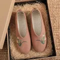 Soft Canvas Shoes Women Traditional Embroidered Shoes Lightweight Walking Sneakers Lady Girls Non Slip Summer Breathable Flats. 