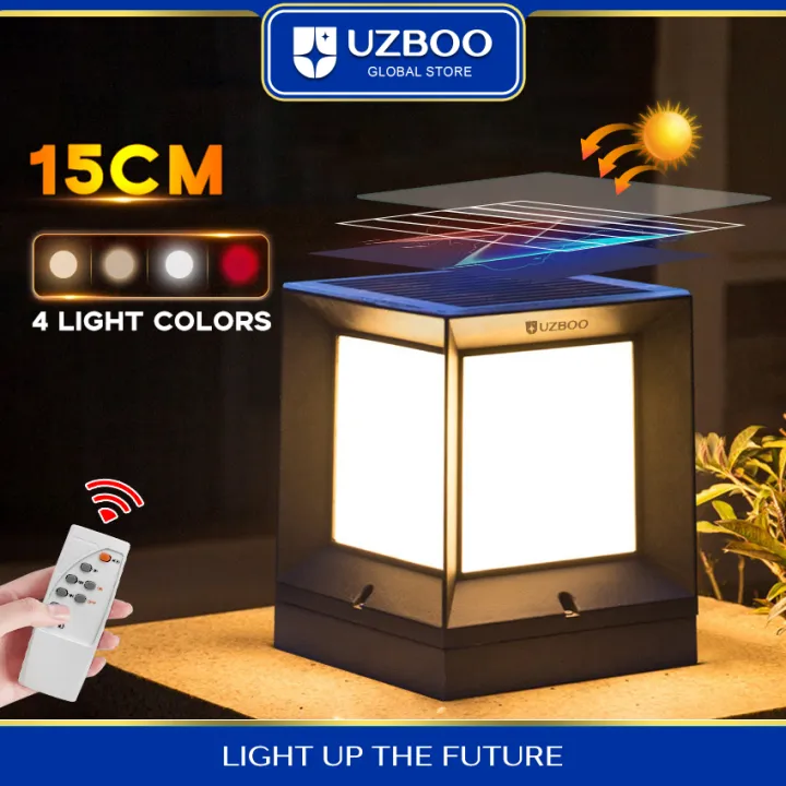 UZBOO%20Solar%20Pillar%20Lamp%20Modern%20Outdoor%20Gate%20Light%20Solar%20Charging%20IP65%20Waterproof%20Column%20Lamp%20Post%20Lights%20Courtyard%20Lamp%20Headlight%20Pillar%20Fence%20Post%20Garden%20lights%204%20Colors%20For%20Courtyard%20Fence%20-%20Image%202
