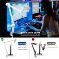 BOMGE Boom Arm Mic Stand - Adjustable Heavy Duty  Suspension Boom Scissor Arm Stand with Cable Management Channels, Desk Clamp for Podcasts, Streaming, Gaming, Home Office, Recording. 
