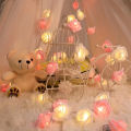 1PCS 2M Rose Small Colored Lights String Lights LED White and Pink Rose Birthday Decor Gift Room Bedroom Decoration. 