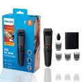 Philips Multi Groom Series 3000 6-In-1 Face And Hair 6 Tools Self-Sharpening Steel Blades Up To 60 Minutes Run Time All-In-One Trimmer. 