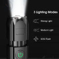 Vocoal Powerful Flashlight Bright L-ed Outdoor Focusing Torchlight Portable Home E-mergency Lamp Built-in B-attery USB R-echargeable Torchlight Zoom-able focus Light T6 Penlight Waterproof Torch Light. 