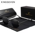 KINGSEVEN Classic Designer Round Sun glasses Female Retro Reflective Sunglasses Men Round Polarized Eyewear Oculos De Sol gafas. 