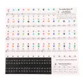 Piano Beginner Sticker Colorful Transparent Removable Large Letter Reusable Piano Keyboard Sticker for 49/54/61/88 Key Keyboards. 