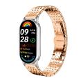 NEW- xDfind Seven-bead Solid Stainless Steel Watch Band For Xiaomi Smart Band 10 / 9 / 8 NFC 14mm. 