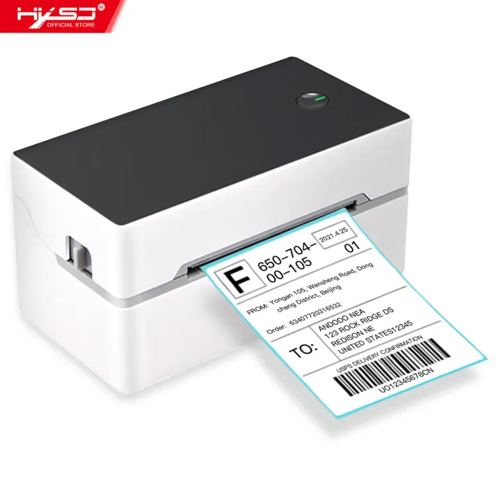 HXSJ Desktop Shipping Label Printer High Speed Usb + B-T Direct Thermal Printer Label Maker Sticker 40-80Mm Paper Width For Shipping Postage Barcodes Labels Printing Compatible With Amazon Ebay Shopify Fedex Usps Etsy
