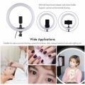 10 Inch Beauty Ring Light for Smartphones With Tripod 2CM Selfie LED Ring Light With Adjustable Phone Holder 360 Rotatable Ring LED Studio Camera. 