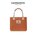 MATEYOYO Felt Bag Color Blocked Felt Tote Bag Felt Bag Thickened High-Capacity Shopping Handbag Daily Commuting Bakery Coffee Shop Shoulder Bag Simple And Fashionable Office Handbag. 